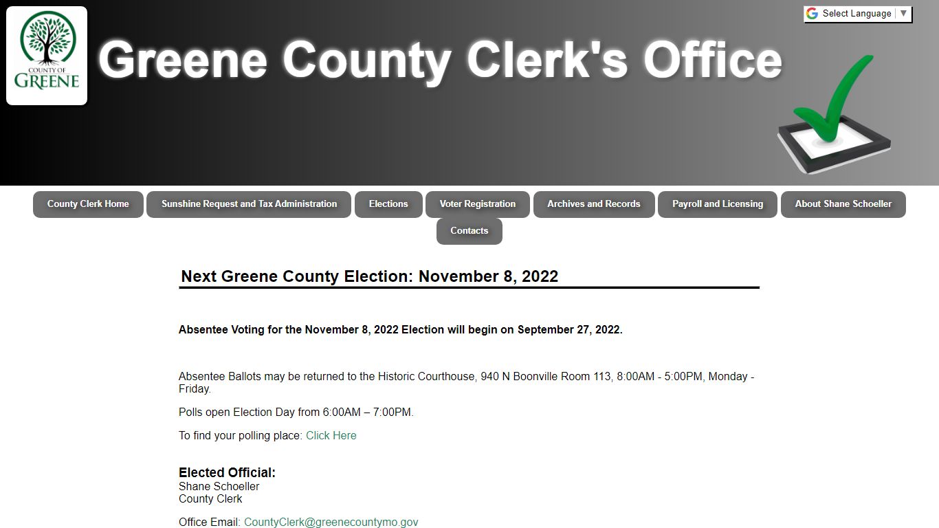 County Clerk - Greene County, Missouri